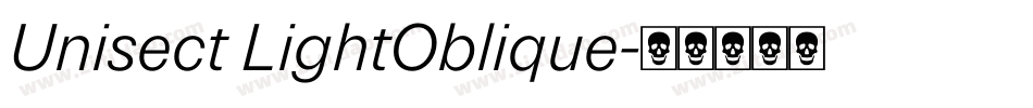 Unisect LightOblique字体转换